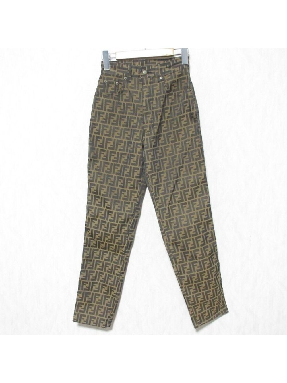 Fendi Zucca Jacquard Pants 40 Brown